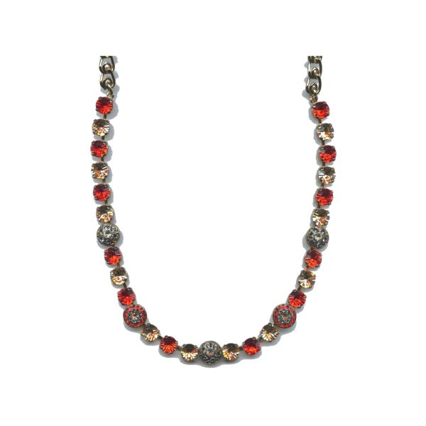 Necklace By Mariana Woman Exquisite hyacinth and light peach Swarovski Crystals