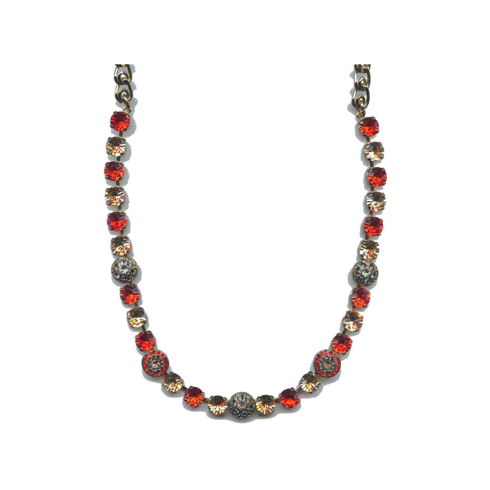 N-3044-1-117-SP Necklace By Mariana Woman Exquisite hyacinth and light peach Swarovski Crystals - Image 1