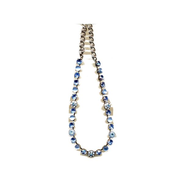 Necklace By Mariana Woman Graceful Blue Opal Swarovski Crystals