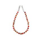 Necklace By Mariana Woman Distinctive Coral and Red Swarovski Crystals