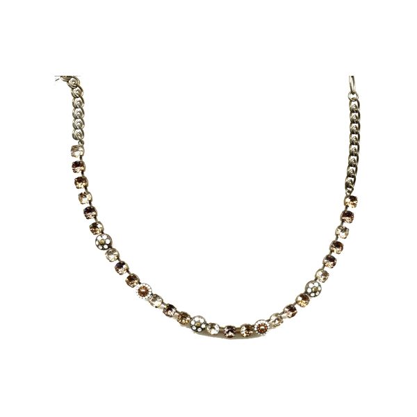 Necklace By Mariana Woman Dazzling Citrine AB and Dark Amber Swarovski Crystals