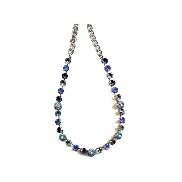 Necklace By Mariana Woman Caribbean Blue Opal and Aquamarine Swarovski Crystals
