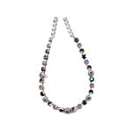 Necklace By Mariana Woman Smoky Quartz and Steel Silver AB Swarovski Crystals