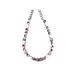 Necklace By Mariana Woman Glamorous Yellow Opal and Sapphire Swarovski Crystals