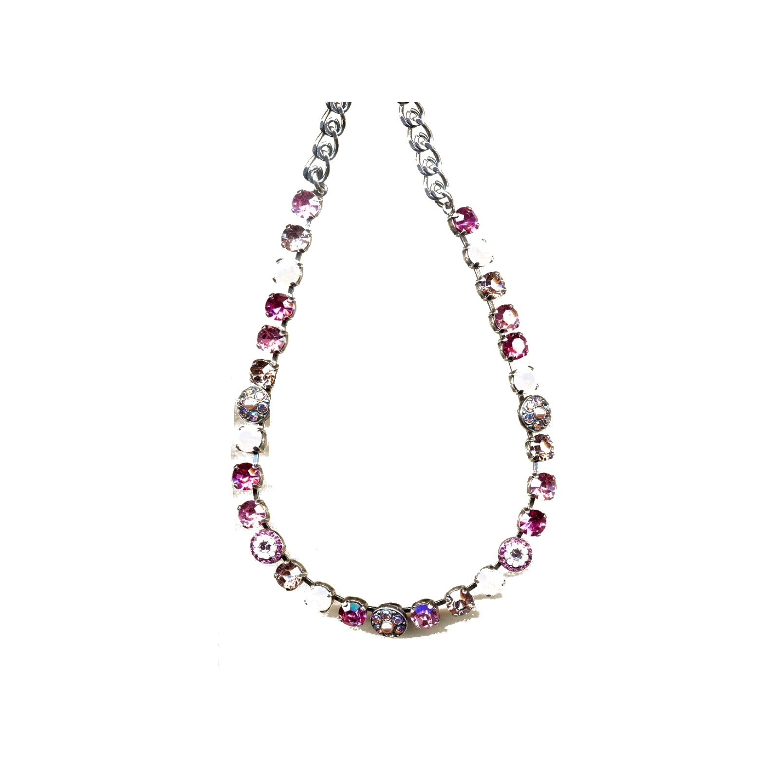 N-3044-1-1307-YG Necklace By Mariana Woman Glamorous Yellow Opal and Sapphire Swarovski Crystals - Image 1