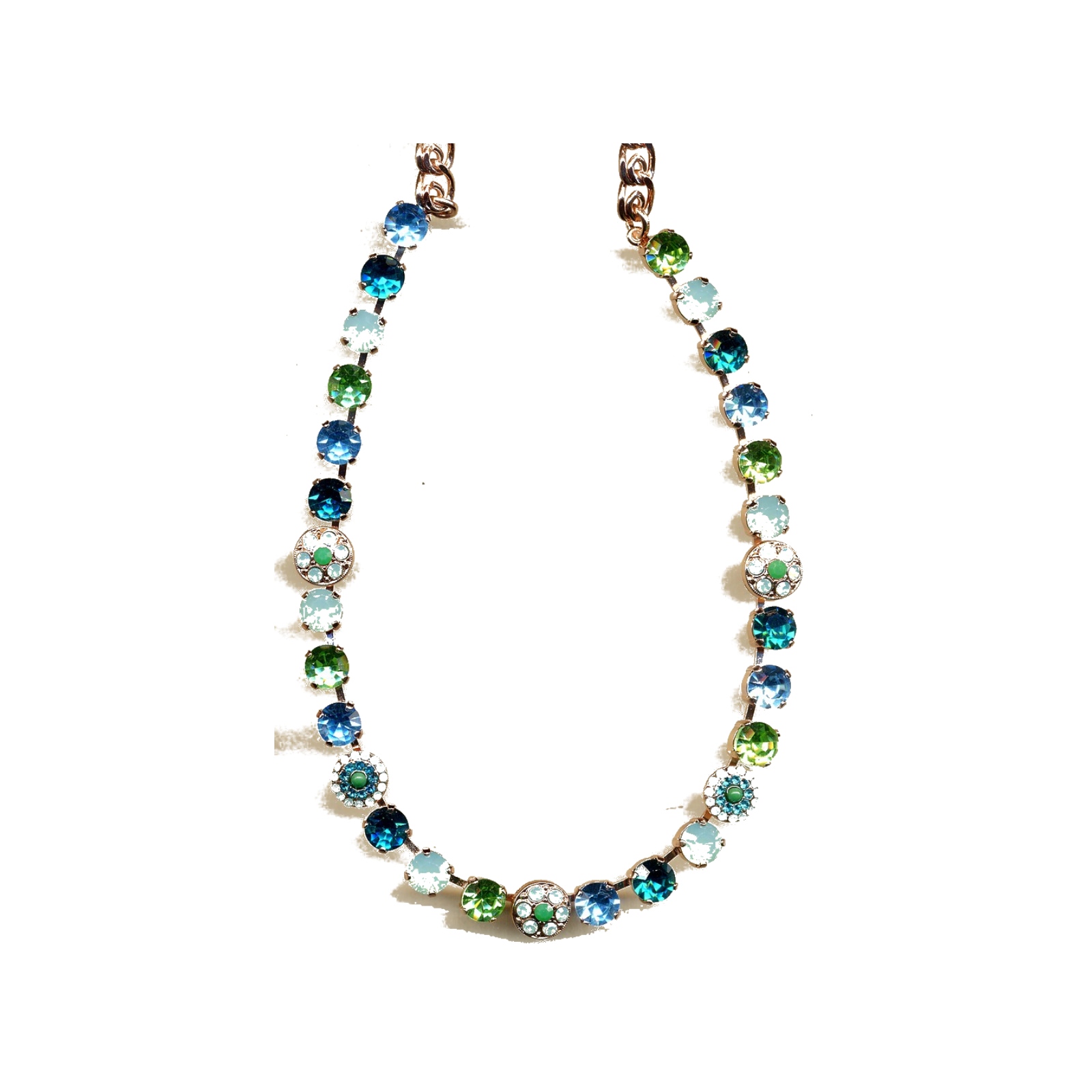N-3044-1-1310-2-YG Necklace By Mariana Woman Pacific Opal and Grass Green and Swarovski Crystals - Image 1