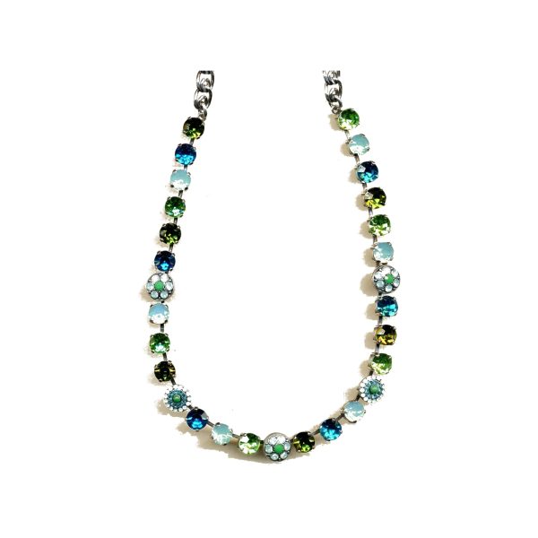Necklace By Mariana Woman Chic Pacific Opal and Grass Green Swarovski Crystals