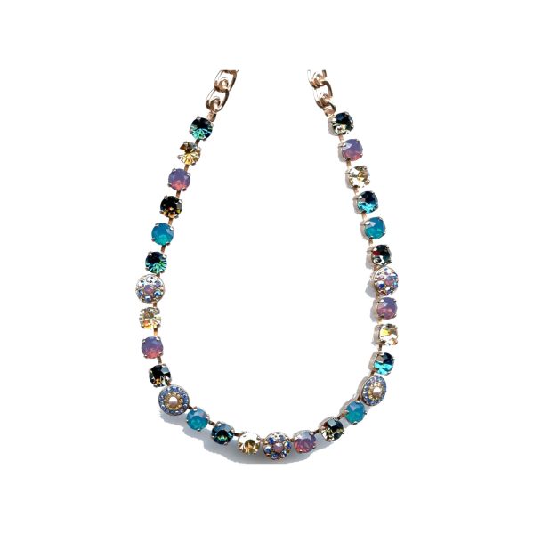 Necklace By Mariana Woman Exquisite Emerald and Pink Swarovski Crystals