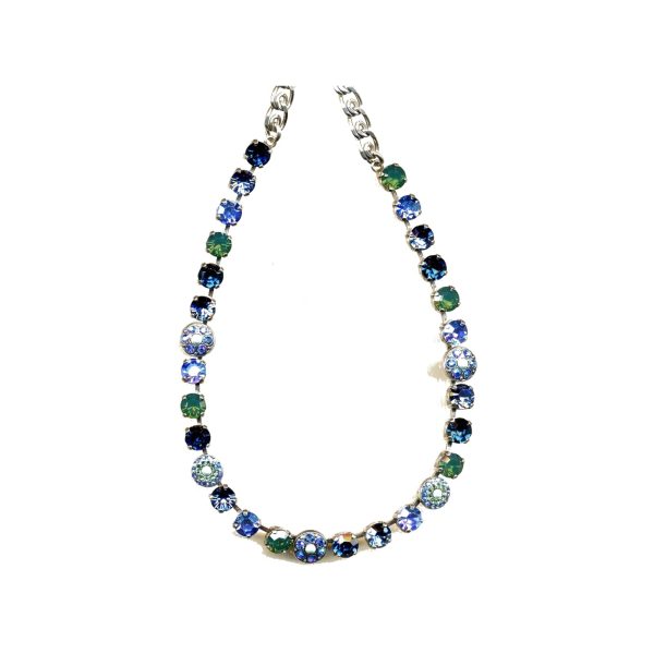 Necklace By Mariana Woman Royal Blue and Teal Green and Swarovski Crystals