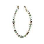 Necklace By Mariana Woman Modern Sapphire and Light Amethyst Swarovski Crystals - Image 2