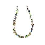 Necklace By Mariana Woman Chic Pale Purple and Pale Green Swarovski Crystals