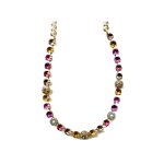 Necklace By Mariana Woman Chic Smokey Quartz and Fuchsia Pink Swarovski Crystals - Image 2