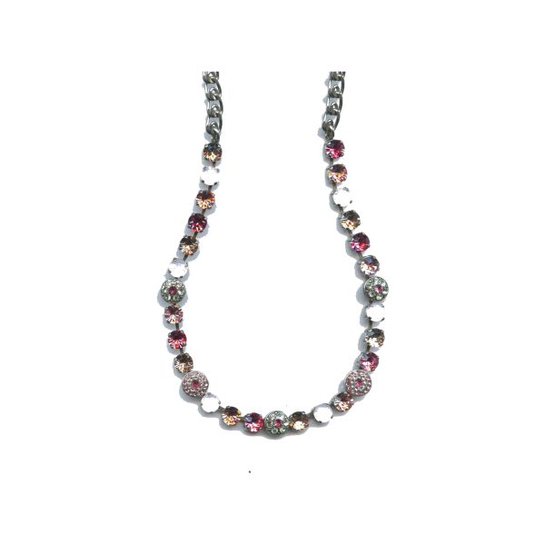 Necklace By Mariana Woman Chic Light Rose and Jonquil Swarovski Crystals