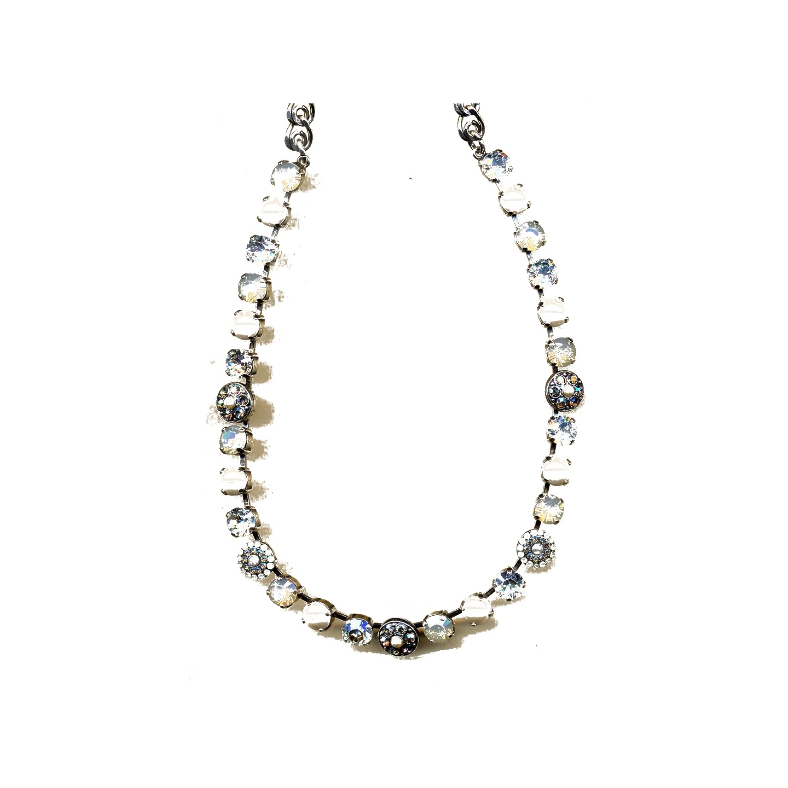 N-3044-1-1341-YG Necklace By Mariana Woman Glamorous Pearl and Clear Swarovski Crystals - Image 1
