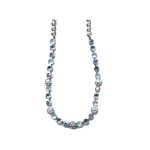 Necklace By Mariana Woman Delicate Pale Blue and Frosted Blue Swarovski Crystals