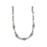 Necklace By Mariana Woman Luxurious Pearl and Tanzanite Swarovski Crystals