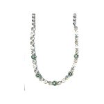 Necklace By Mariana Woman Cream Pearl and Emerald and Light Swarovski Crystals - Image 2