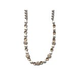 Necklace By Mariana Woman Feminine Cream pearl and Lt.Peach Swarovski Crystals