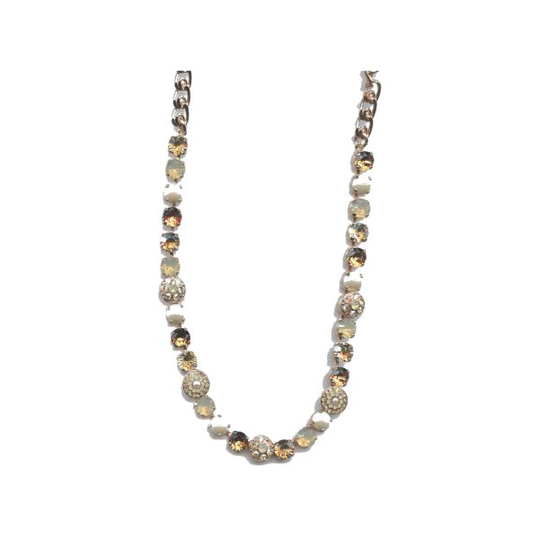 Necklace By Mariana Woman Sand Opal and Golden Shadow and Swarovski Crystals