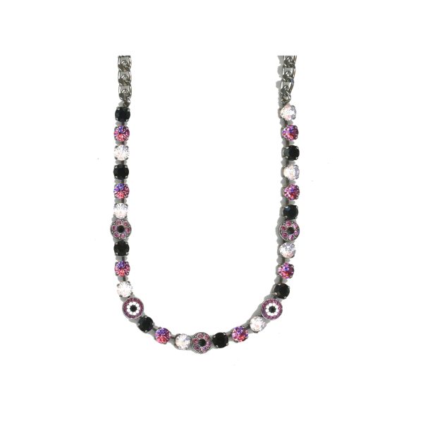 Necklace By Mariana Woman Charming Rose and Light Rose Swarovski Crystals