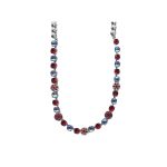 Necklace By Mariana Woman Glamorous Plum Purple and Ruby Swarovski Crystals - Image 2