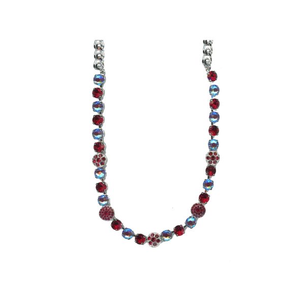 Necklace By Mariana Woman Glamorous Plum Purple and Ruby Swarovski Crystals