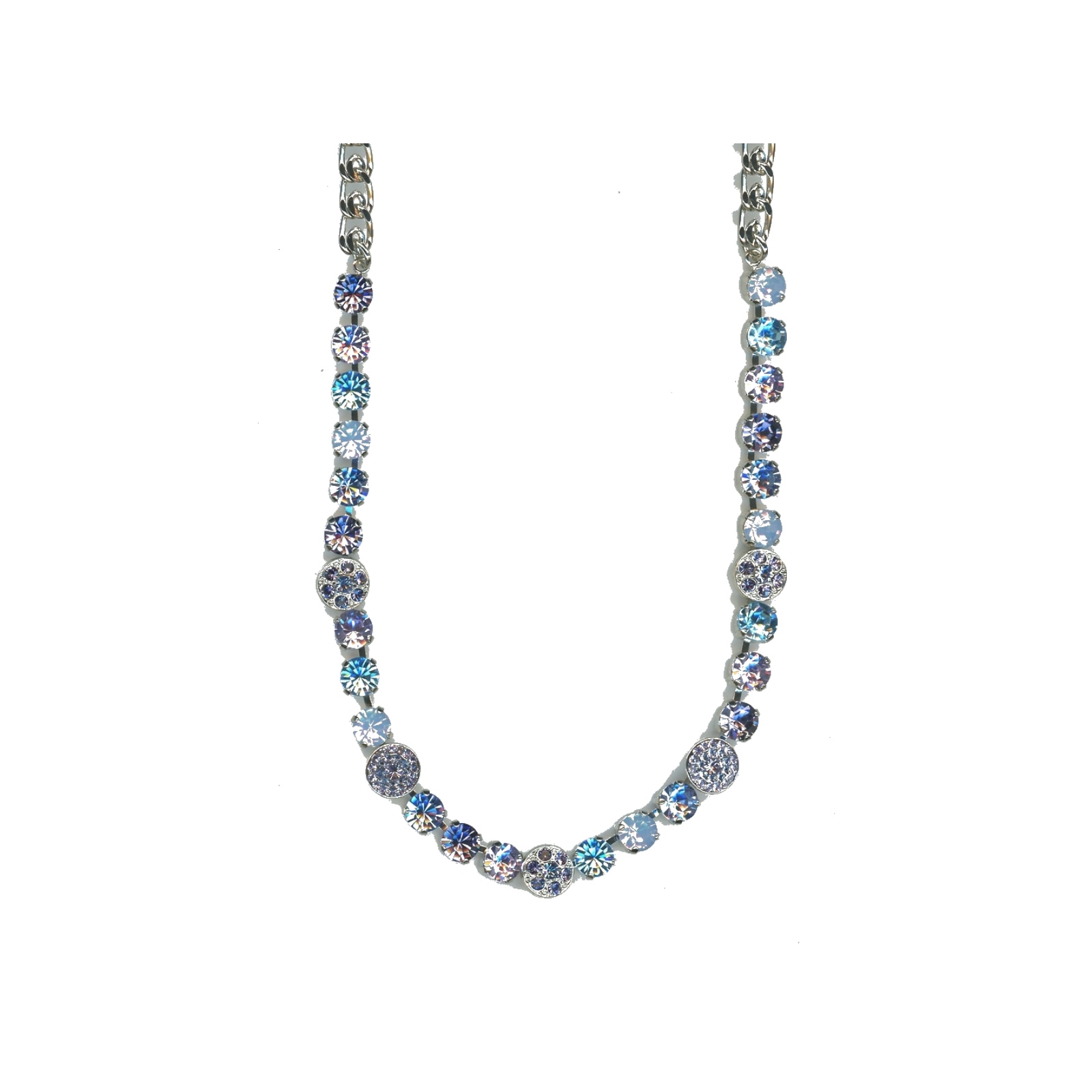 N-3044-1-1516-SP Necklace By Mariana Woman Chic Turquoise and Light Sapphire Swarovski Crystals - Image 1