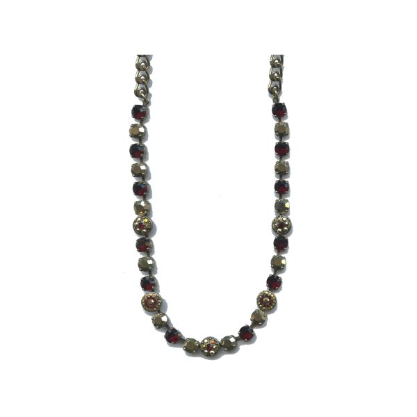 Necklace By Mariana Woman Contemporary Garnet and Aurum Swarovski Crystals