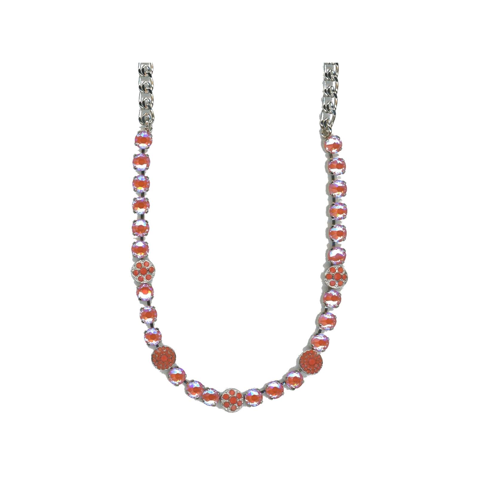 N-3044-1-16666-SP Necklace By Mariana Woman Vibrant Mandarin Delite Swarovski Crystals - Image 1