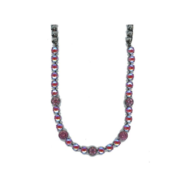 Necklace By Mariana Woman Romantic Light Roze and Topaz Swarovski Crystals
