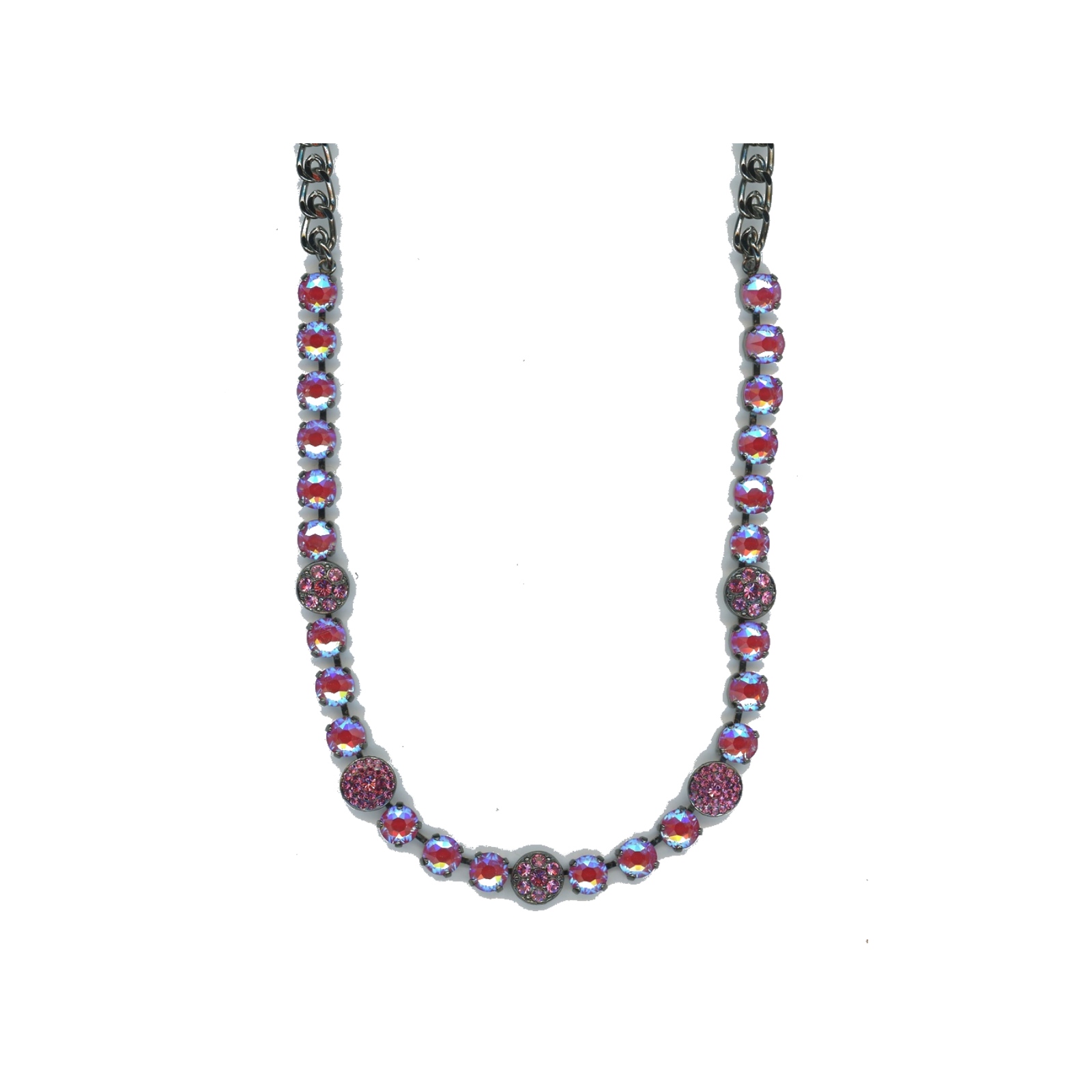 N-3044-1-168209-SP Necklace By Mariana Woman Romantic Light Roze and Topaz Swarovski Crystals - Image 1