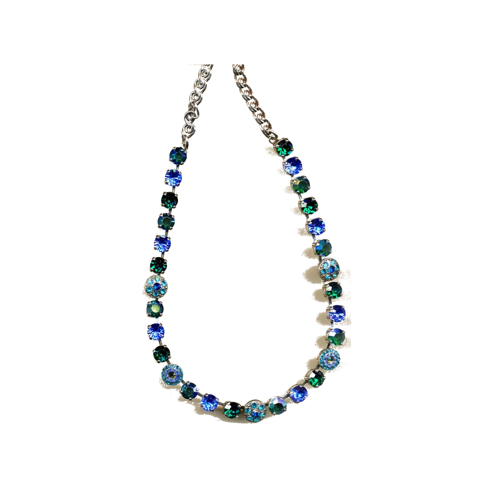 N-3044-1-17-YG Necklace By Mariana Woman Captivating Silver Swarovski Crystals - Image 1