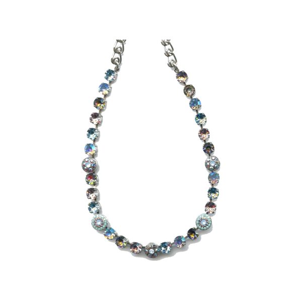 Necklace By Mariana Woman Graceful Light Amethyst and Turq Swarovski Crystals