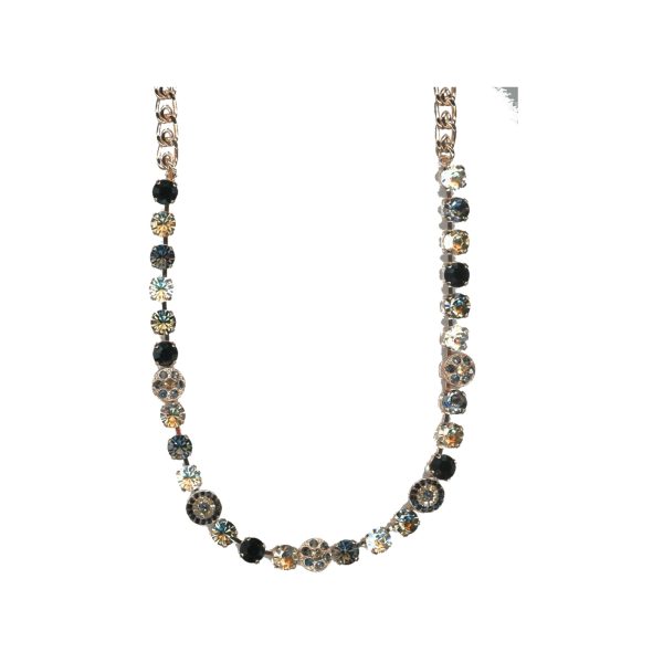 Necklace By Mariana Woman Charming Jet and Black Diamond Swarovski Crystals