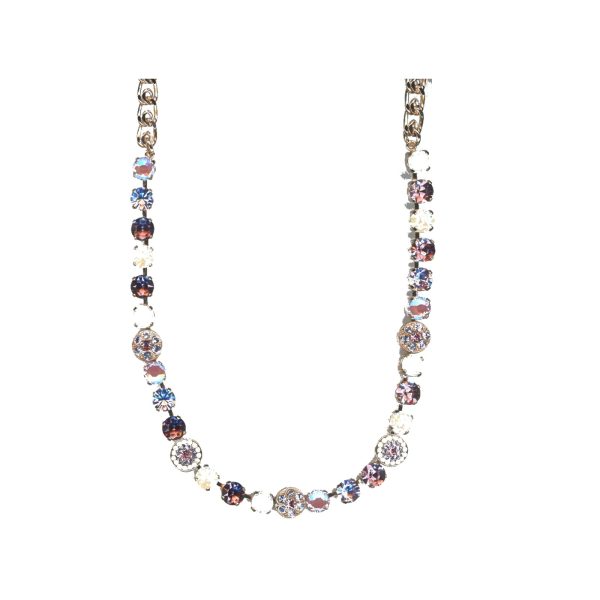 Necklace By Mariana Woman Elegant Light Amethyst and Violet Swarovski Crystals