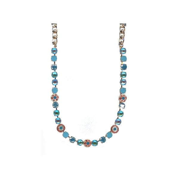 Necklace By Mariana Woman Caribbean Blue Opal and Laguna Swarovski Crystals