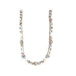 Necklace By Mariana Woman Chic Golden Shadow and White Opal Swarovski Crystals