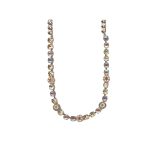 Necklace By Mariana Woman Chic Cream Pearl and Golden Shadow Swarovski Crystals