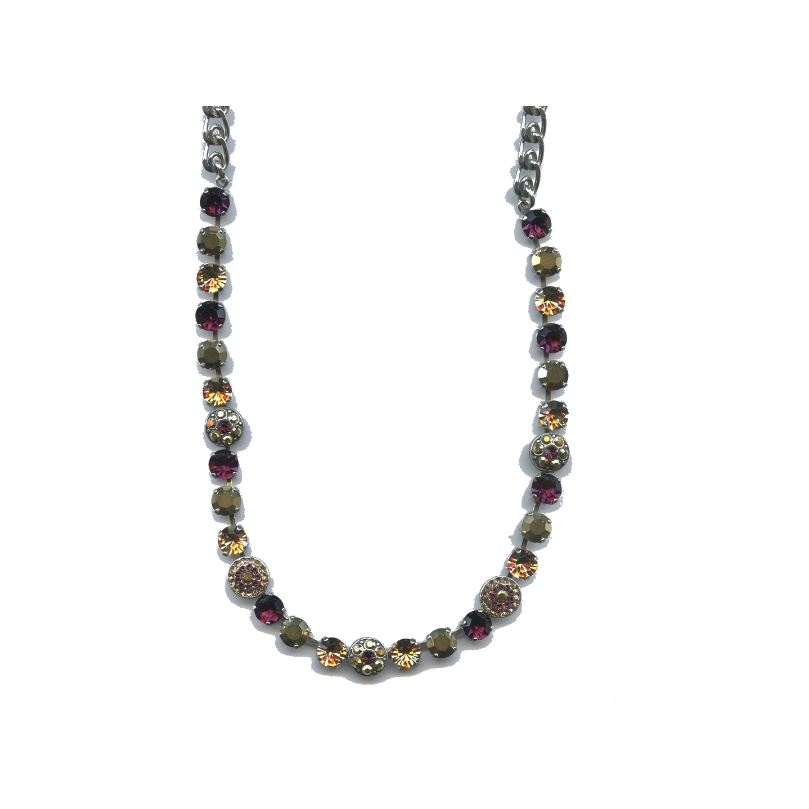 N-3044-1-201624-SP Necklace By Mariana Woman Classic Crystal Sahara and Topaz Swarovski Crystals - Image 1