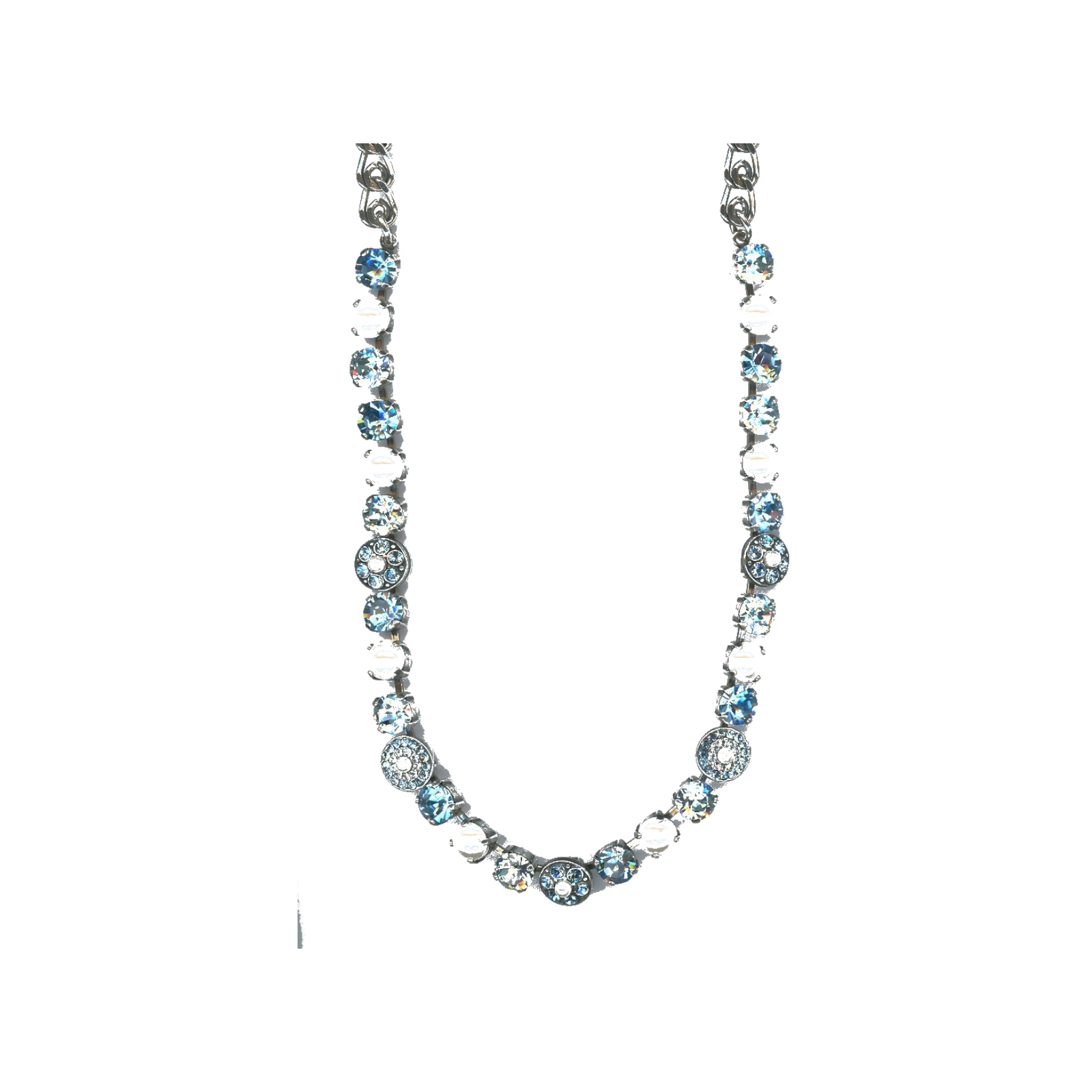 N-3044-1-202361-SP Necklace By Mariana Woman Chic Aquamarine and Light Azore Swarovski Crystals - Image 1