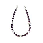 Necklace By Mariana Woman Fashionable Amethyst and Clear Swarovski Crystals