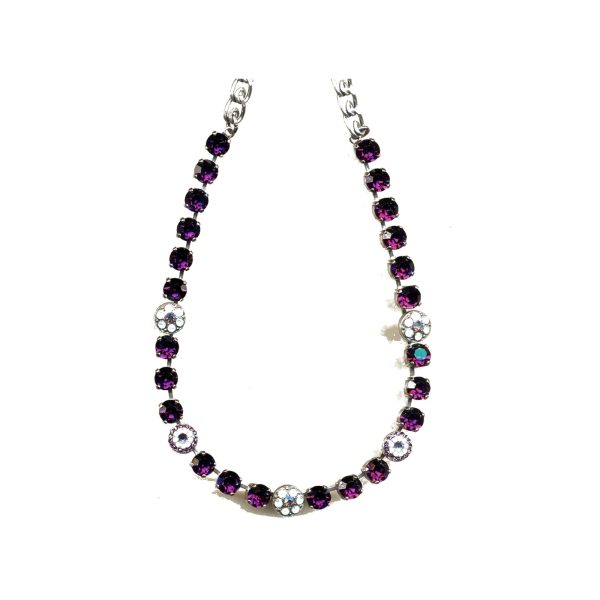 Necklace By Mariana Woman Fashionable Amethyst and Clear Swarovski Crystals