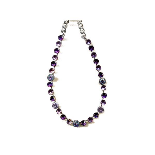 Necklace By Mariana Woman Classic Amethyst and Lt.Amethyst Swarovski Crystals