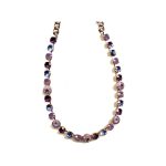Necklace By Mariana Woman Amethyst and Purple Velvet and Swarovski Crystals - Image 2