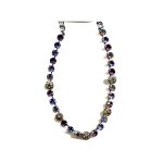 Necklace By Mariana Woman Modern Cyclamen Opal and Tanzanite Swarovski Crystals - Image 2