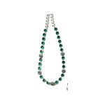 Necklace By Mariana Woman Timeless Emerald and and Light Rose Swarovski Crystals - Image 2