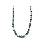Necklace By Mariana Woman Chic Emerald and Clear Crystal Swarovski Crystals - Image 2