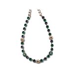 Necklace By Mariana Woman Chic Emerald and Montana Swarovski Crystals - Image 2