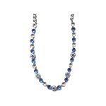 Necklace By Mariana Woman Luminous Sapphire and Clear Swarovski Crystals