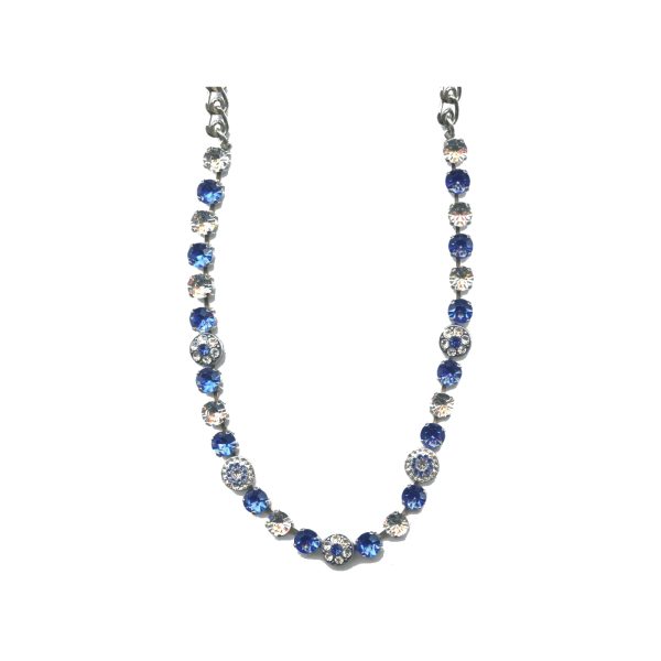 Necklace By Mariana Woman Luminous Sapphire and Clear Swarovski Crystals